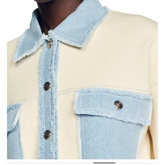 NWT Sandro Dolly Cropped Coatigan Sweater - Picture 2 of 7